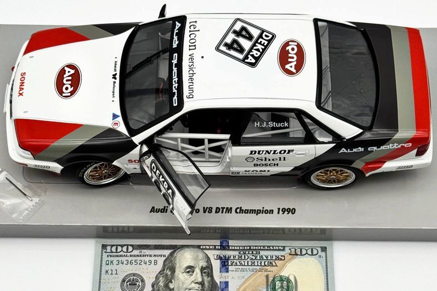 Audi V8 Quattro #44 DTM champion 1990 Hans-Joachim Stuck W1801501C фото