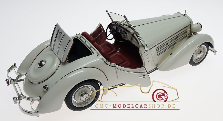 Audi Front 225 Roadster, 1935, white, anniversary "100 years Audi" in special box M-075 фото